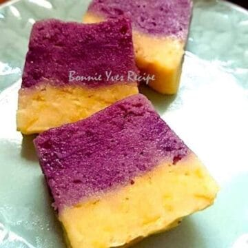 Purple Potato & Pumpkin Pudding 紫薯金花年糕
