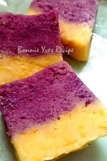 Purple Potato & Pumpkin Pudding 紫薯金花年糕