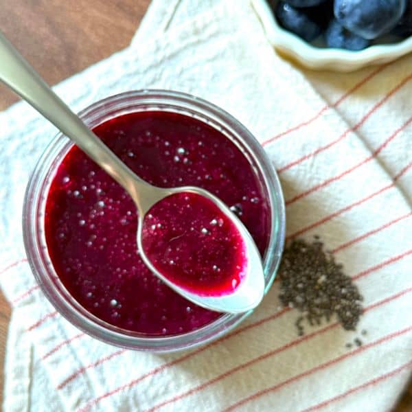 No Sugar Blueberry & Chia Seeds Jam