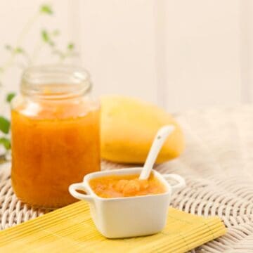 Mango Jam in a cup & jar