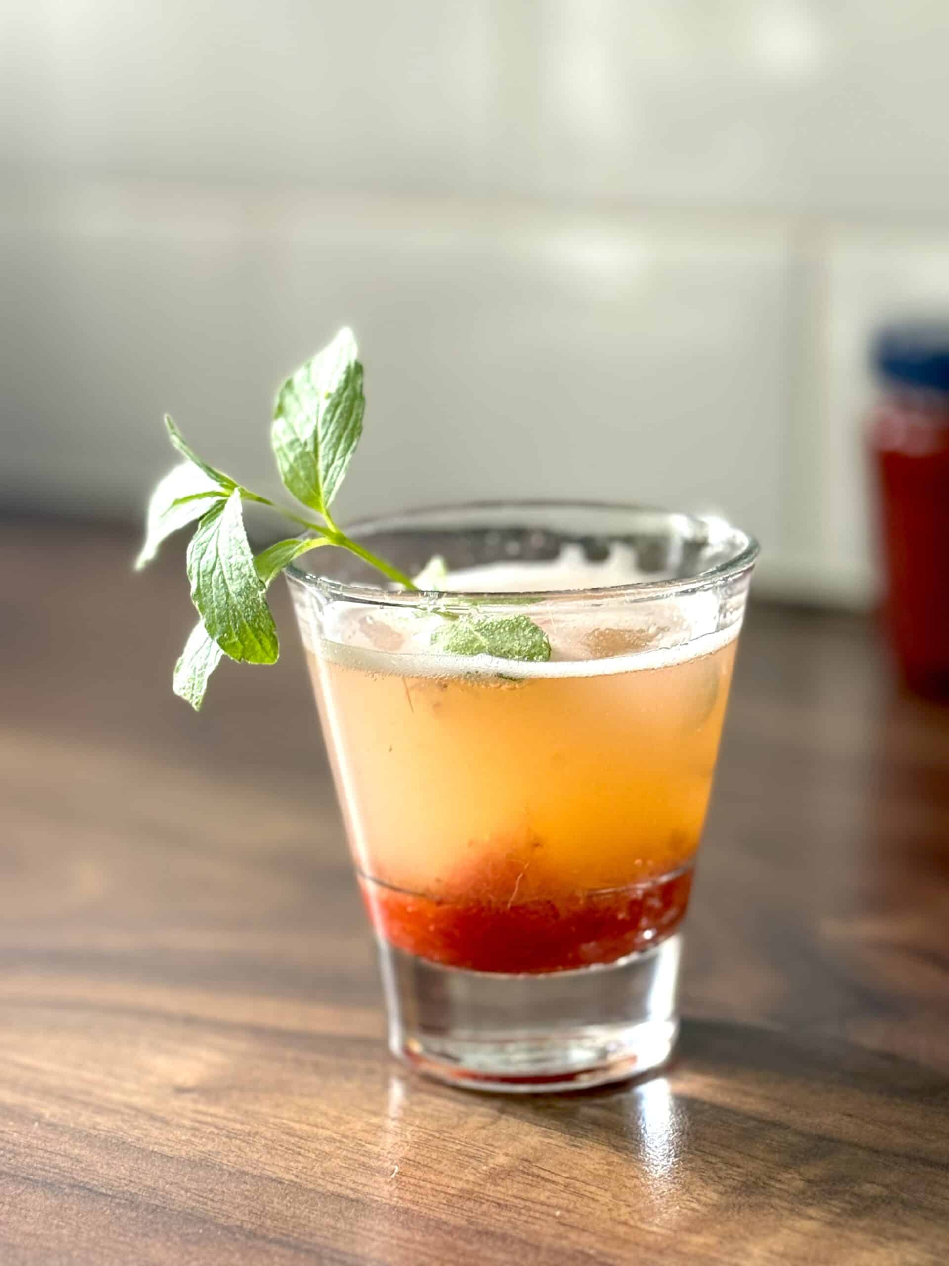 Rhubarb and Strawberry Drink