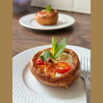 Yorkshire Pudding Bake on a white plate