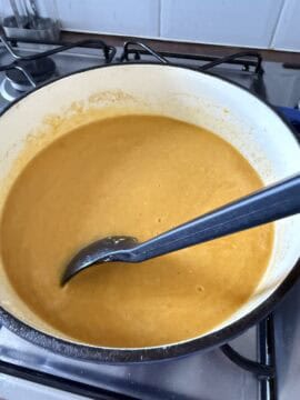 butternut squash red lentils soup