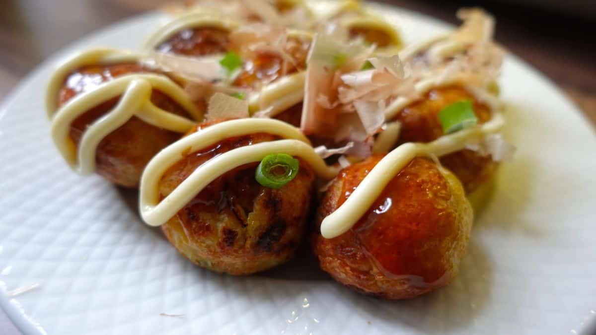 Takoyaki close up 