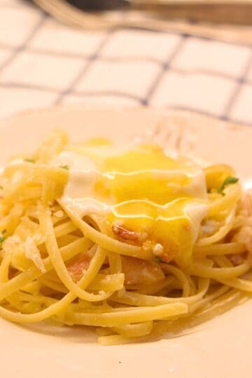 Poached Egg Spaghetti Carbonara 水波蛋意粉