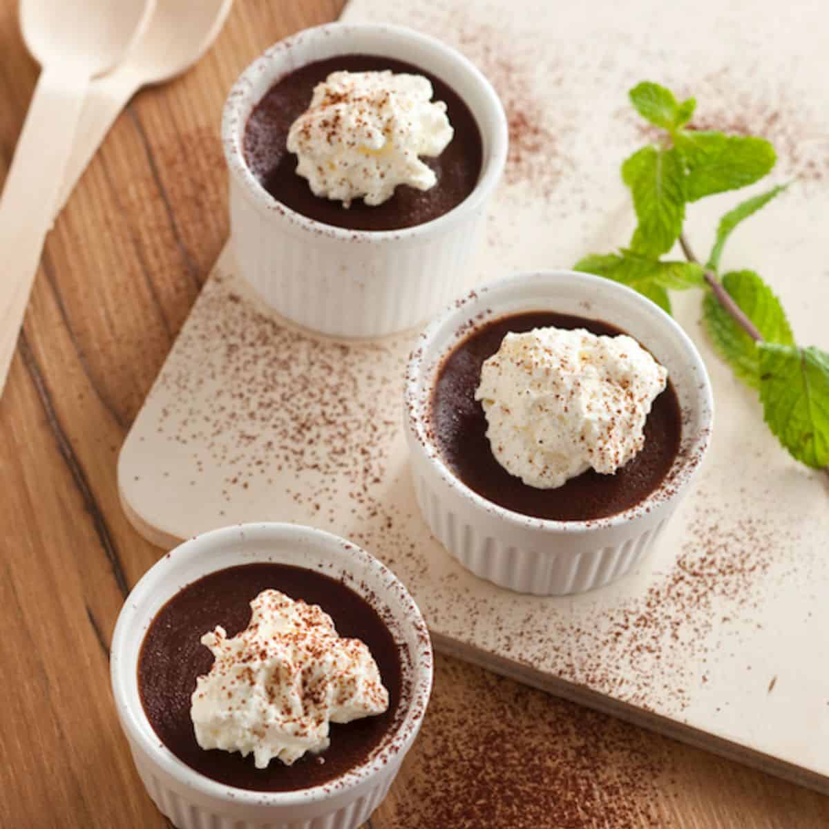 Easy Chocolate Pot with Minty Cream
